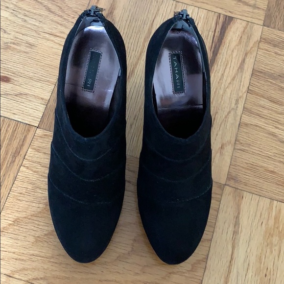 Black Suede Tahari Booties - Picture 5 of 7